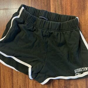 Brandy Melville Athletic Shorts in White and dark Green